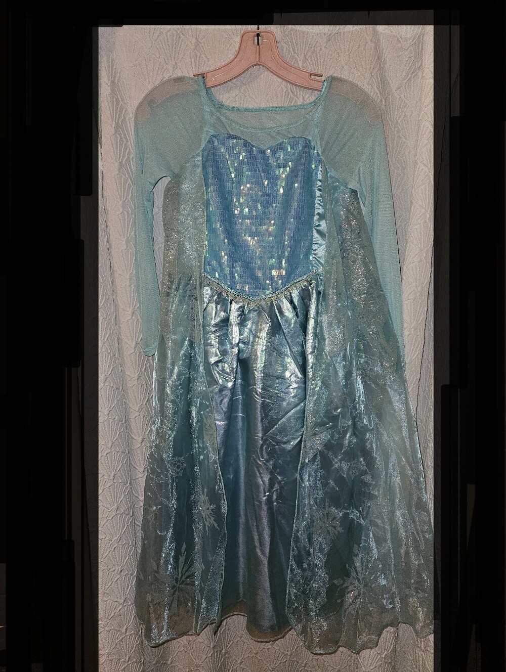 Disney Girls Sparkle Ice Blue Princess Costume Dress
